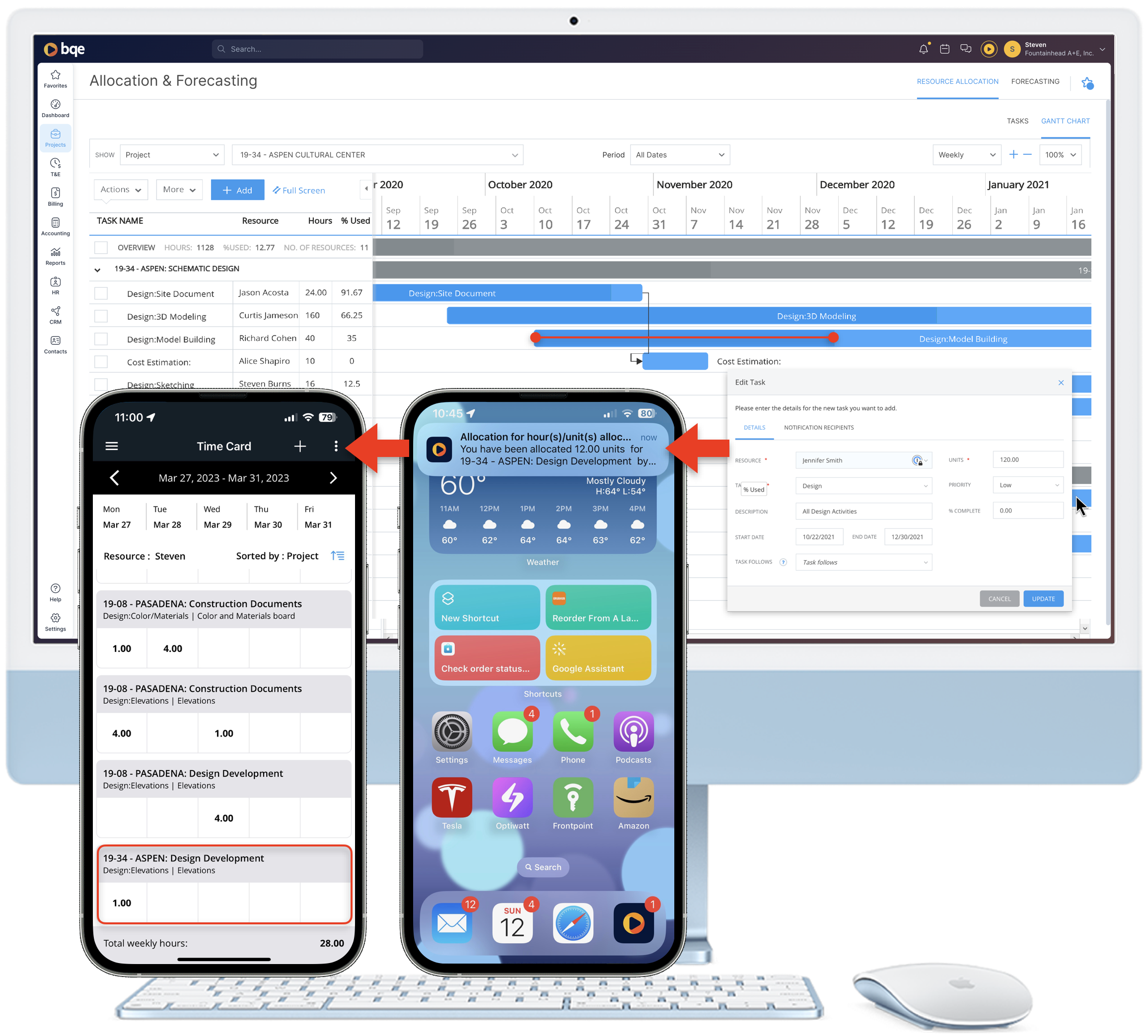 Gantt Assignment to Timecard