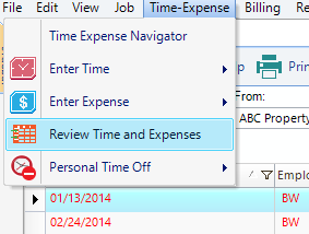 Review Time and Expenses